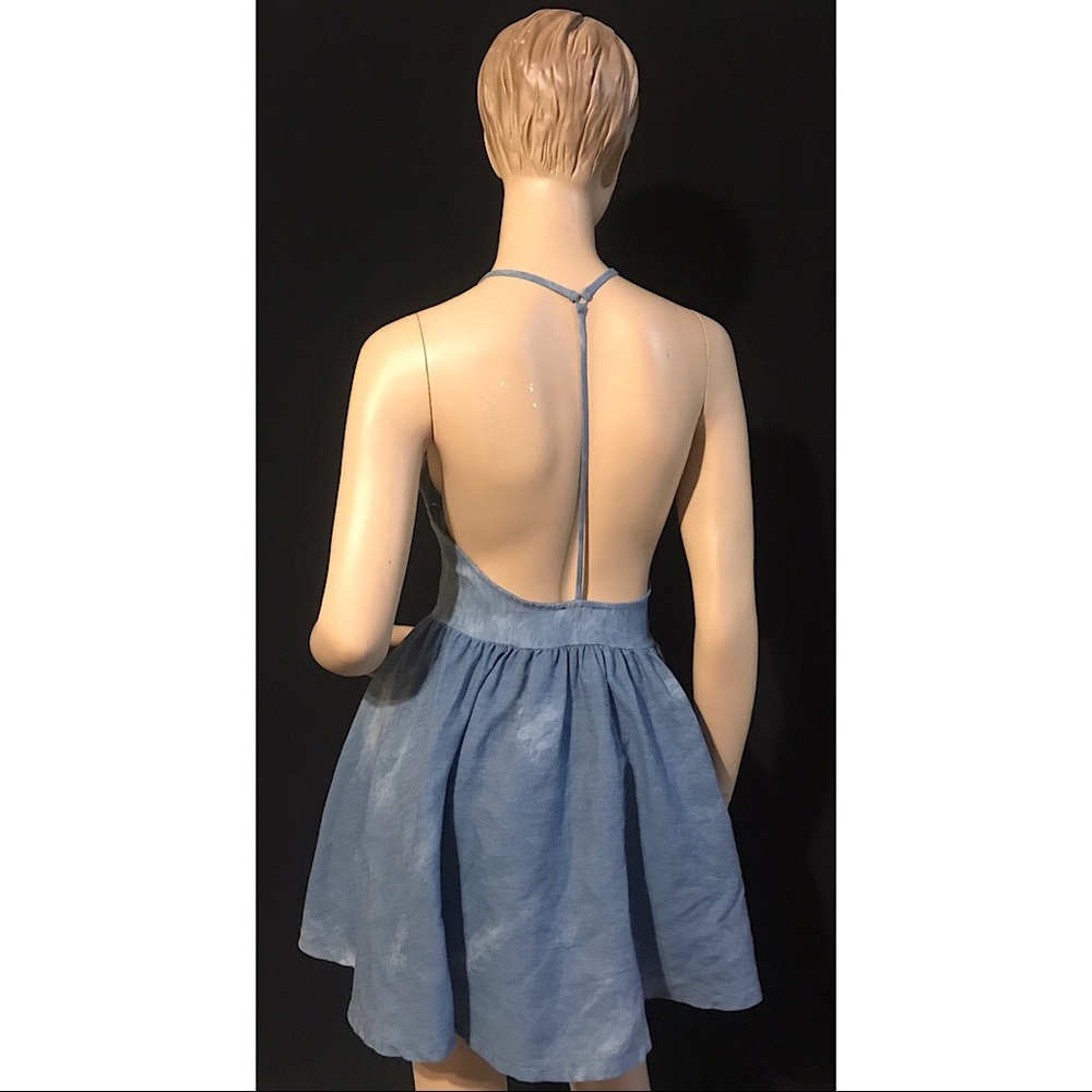 Nasty Gal Denim Small NWT Babydoll Dress - Picture 2 of 8
